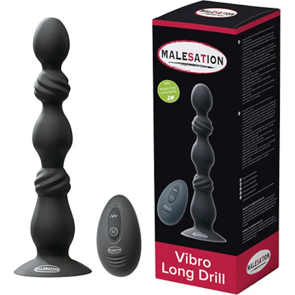 Malesation-Vibro-Long-Anal-Drill-Black