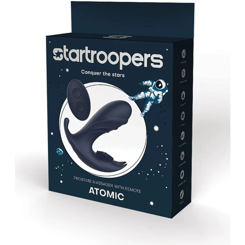 Star Troopers Atomic Prostate Massager w/Remote - Black