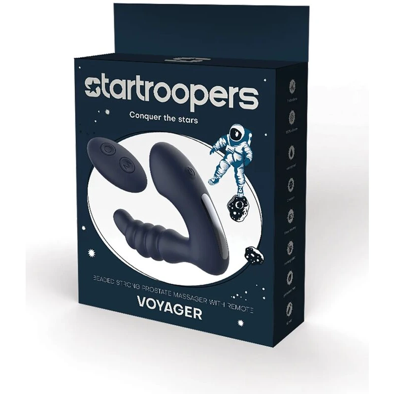 Star-Troopers-Voyager-Beaded-Strong-Prostate-Massager-w-Remote-Black