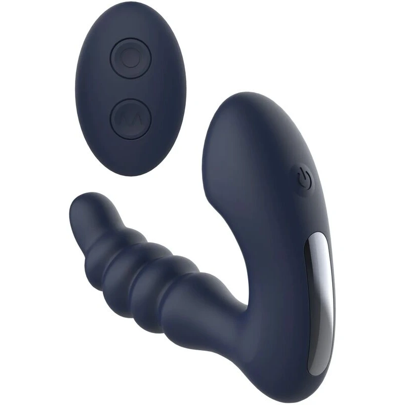 Star-Troopers-Voyager-Beaded-Strong-Prostate-Massager-w-Remote-Black