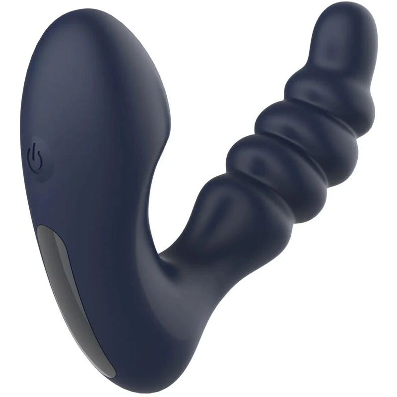 Star-Troopers-Voyager-Beaded-Strong-Prostate-Massager-w-Remote-Black