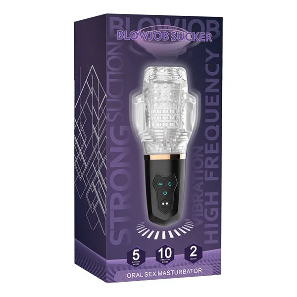 Sucking &amp; Vibrating Blowjob Sucker Male Rose 2 - Black