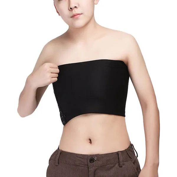 Gender-Fluid-Strapless-Chest-Compression-Binder-XXL-Black