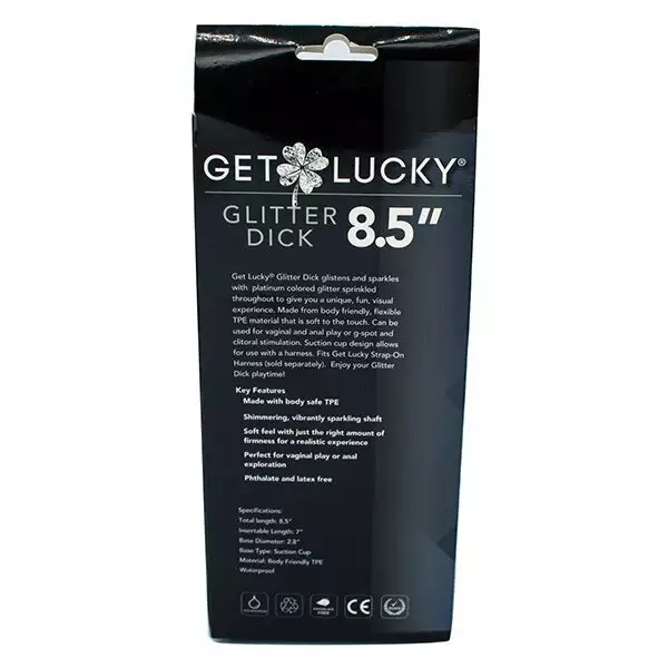 Get-Lucky-8-5-inch-Real-Skin-Glitter-Dick-Clear