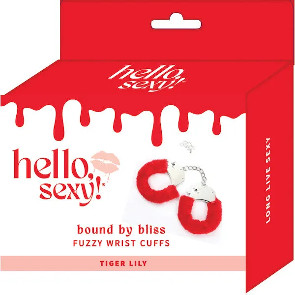 Hello-Sexy-Bound-By-Bliss-Fuzzy-Wrist-Cuffs-Tiger-Lily