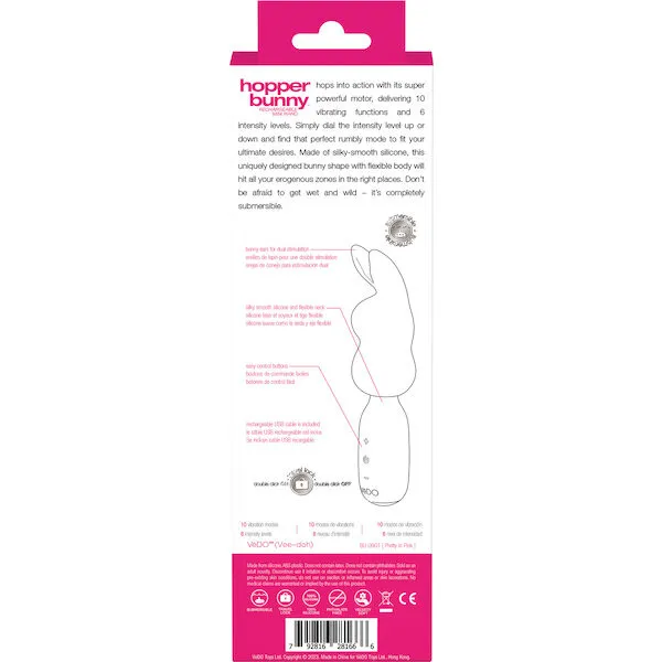 VeDO-Hopper-Bunny-Rechargeable-Mini-Wand-Pink