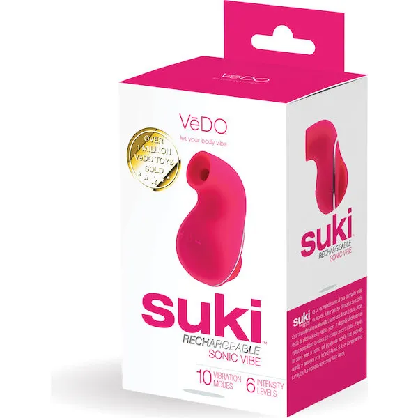 VeDO Suki Rechargeable Vibrating Sucker - Foxy Pink