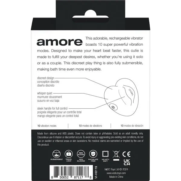 VeDo Amore Rechargeable Pleasure Vibe - Black