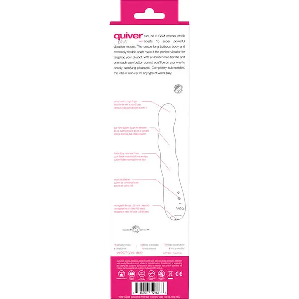 VeDO Quiver Plus Rechargeable Vibe - Foxy Pink