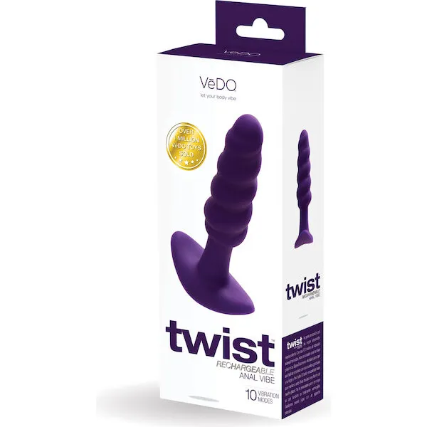 VeDO Twist Rechargeable Anal Plug - Purple