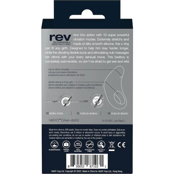 VeDO Rev Rechargeable C Ring - Black
