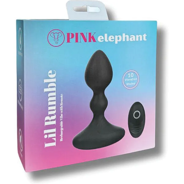 Pink-Elephant-Lil-Rumble-Rechargeable-Vibe-w-Remote-Black