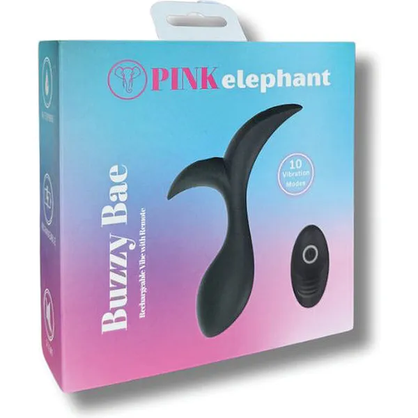 Pink-Elephant-Buzzy-Bae-Rechargeable-Vibe-w-Remote-Black