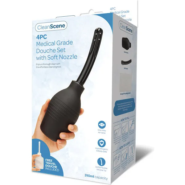 CleanScene-4-Pc-Medical-Grade-Douche-Set-w-Soft-Nozzle