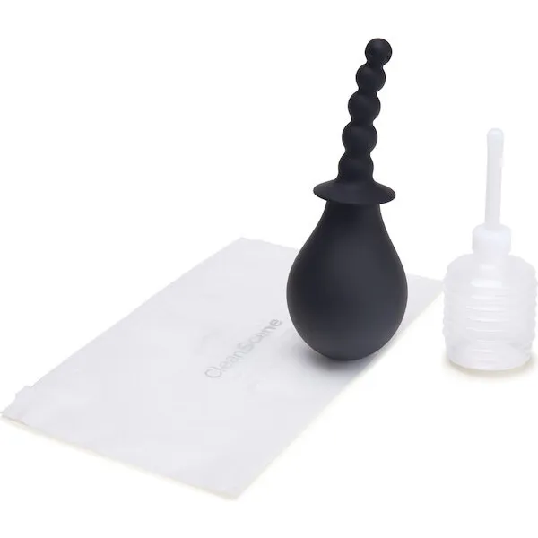 CleanScene-4-Pc-Soft-Squeeze-Beaded-Anal-Douche-Set-w-Flared-Base