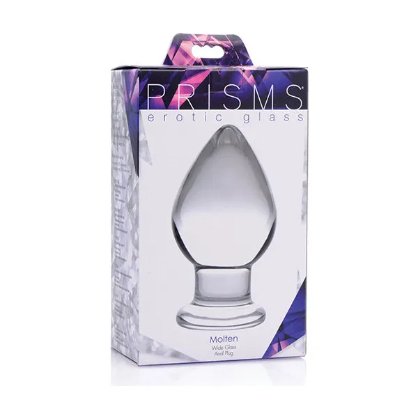 Prisms-Erotic-Glass-Molten-Wide-Glass-Butt-Plug-Clear