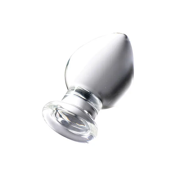 Prisms-Erotic-Glass-Molten-Wide-Glass-Butt-Plug-Clear