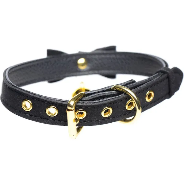 Master-Series-Golden-Kitty-Cat-Bell-Collar-Black-Gold