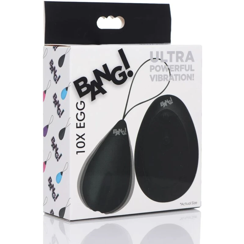 Bang! 10X Silicone Vibrating Egg - Black