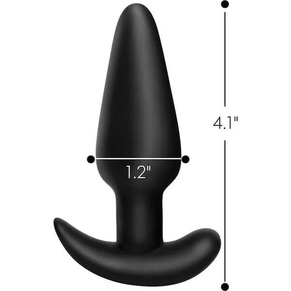 Bang! 21X Vibrating Silicone Butt Plug w/Remote - Black