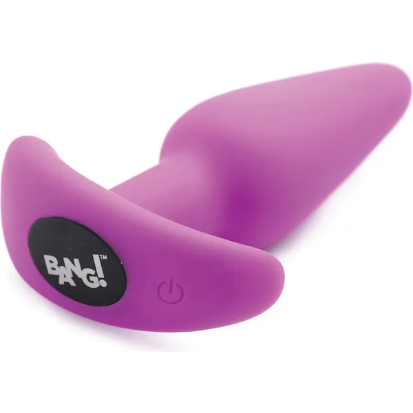 Bang! 21X Vibrating Silicone Butt Plug w/Remote - Purple