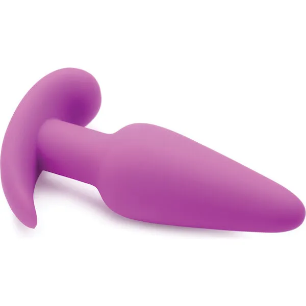 Bang! 21X Vibrating Silicone Butt Plug w/Remote - Purple
