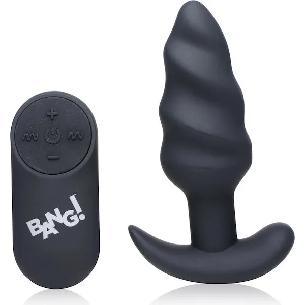 Bang-Vibrating-Butt-Plug-w-Remote-Control-Black
