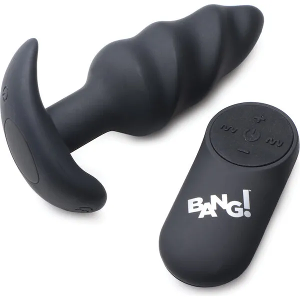 Bang-Vibrating-Butt-Plug-w-Remote-Control-Black