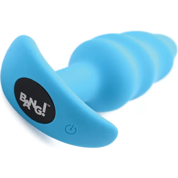 Bang-Vibrating-Butt-Plug-w-Remote-Control-Blue