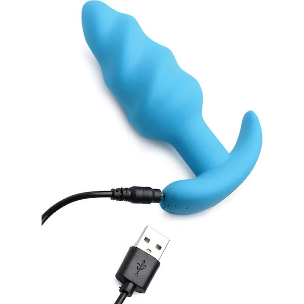 Bang-Vibrating-Butt-Plug-w-Remote-Control-Blue