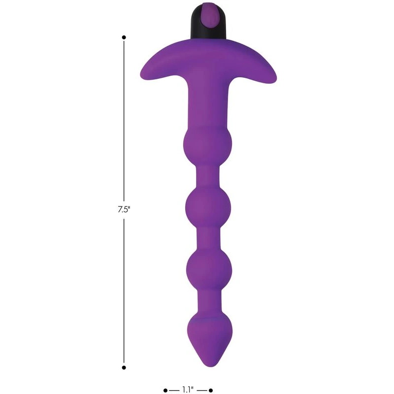 Bang-28X-Vibrating-Silicone-Anal-Beads-w-Remote-Control-Purple