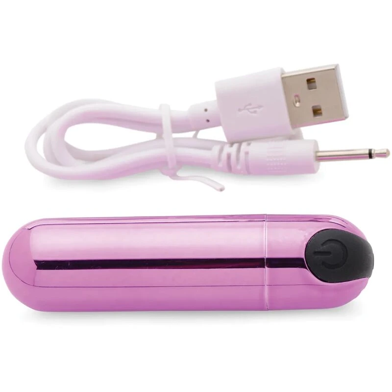 Bang! 10X Rechargeable Vibrating Metallic Bullet - Purple