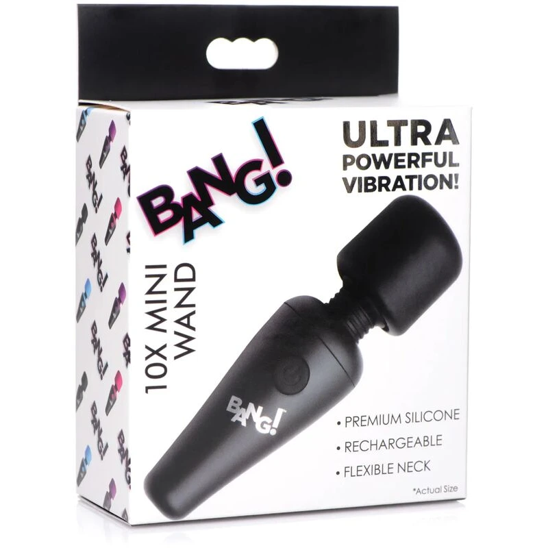 Bang-10X-Vibrating-Mini-Silicone-Wand-Black