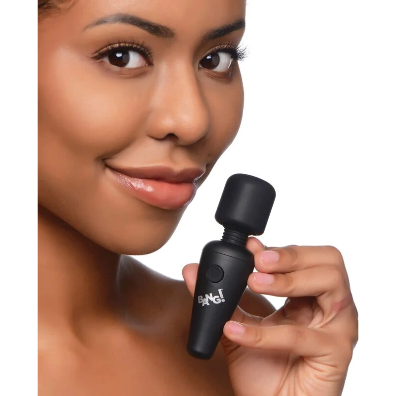 Bang-10X-Vibrating-Mini-Silicone-Wand-Black