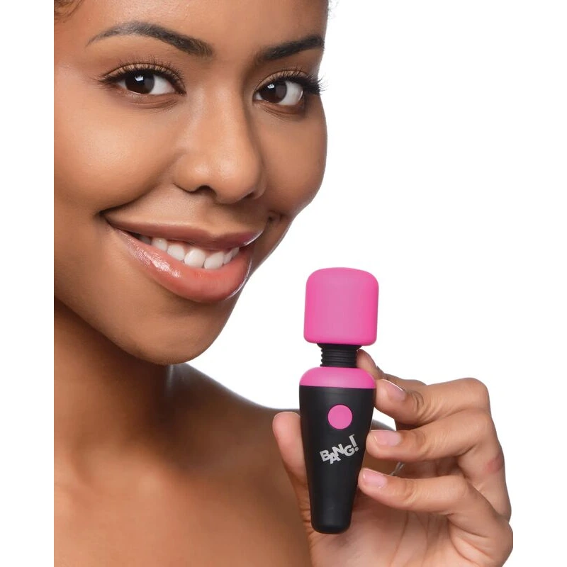 Bang! 10X Vibrating Mini Silicone Wand - Pink