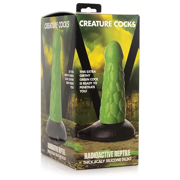 Creature-Cocks-Radioactive-Reptile-Thick-Scaly-Silicone-Dildo-Green-Black