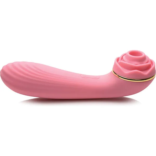 Inmi Bloomgasm Passion Petals 10X Silicone Suction Rose Vibrator - Pink
