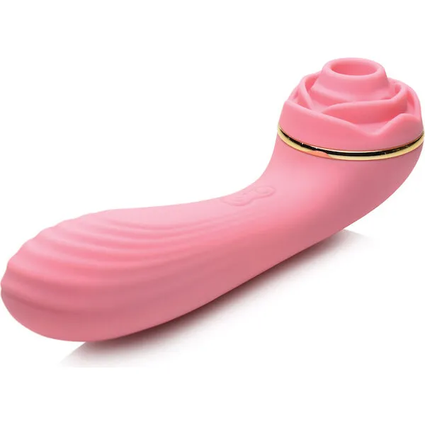 Inmi Bloomgasm Passion Petals 10X Silicone Suction Rose Vibrator - Pink