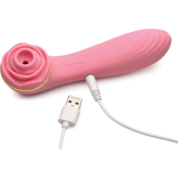 Inmi Bloomgasm Passion Petals 10X Silicone Suction Rose Vibrator - Pink