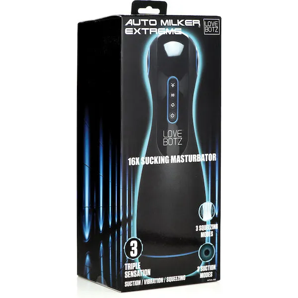 LoveBotz Auto Milker Extreme 16x Sucking Masturbator - Black