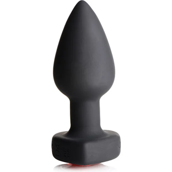 Booty-Sparks-28X-Silicone-Vibrating-Red-Heart-Anal-Plug-w-Remote-Small