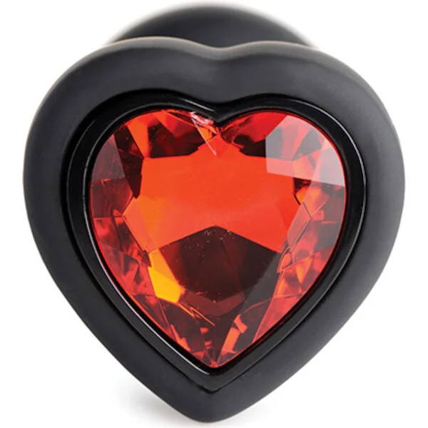 Booty-Sparks-28X-Silicone-Vibrating-Red-Heart-Anal-Plug-w-Remote-Small