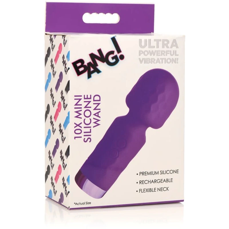 Bang! 10X Mini Silicone Wand - Purple