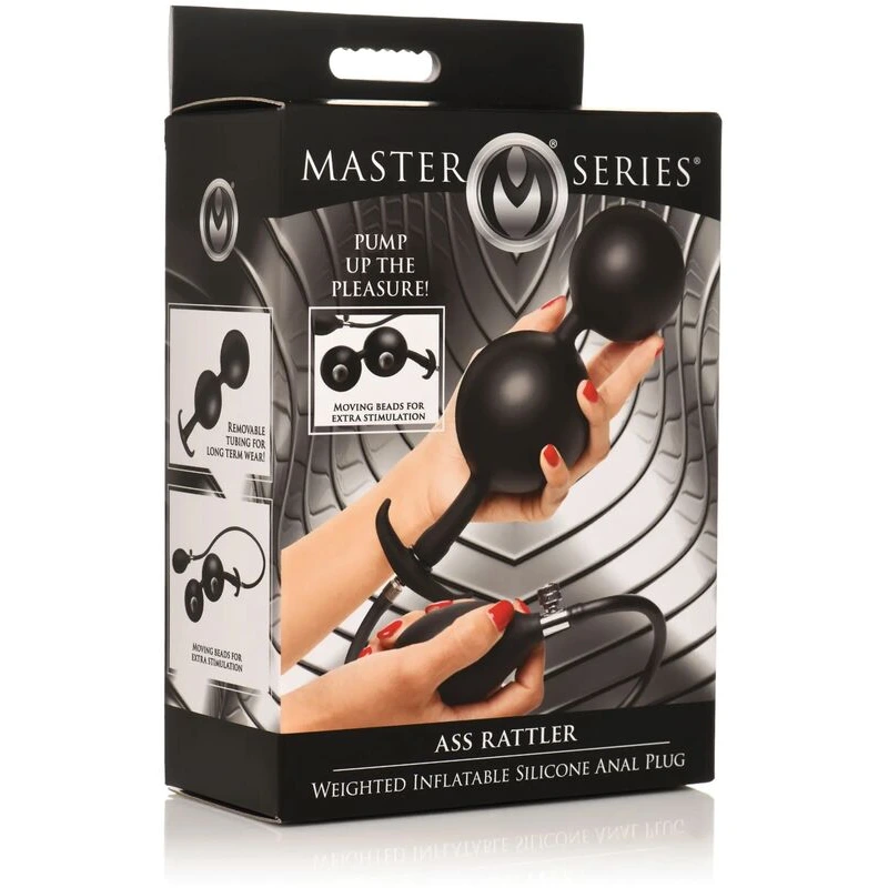 Master-Series-Ass-Rattler-Weighted-Inflatable-Silicone-Anal-Plug-Black