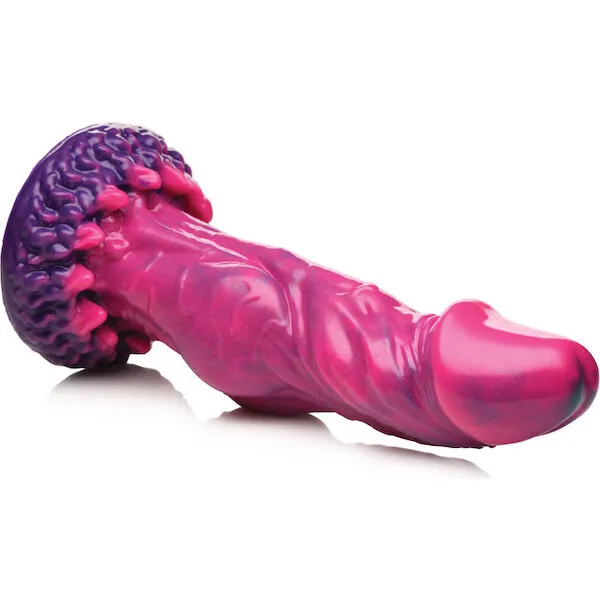 Creature-Cocks-Xenox-Vibrating-Silicone-Dildo-w-Remote-Pink-Purple