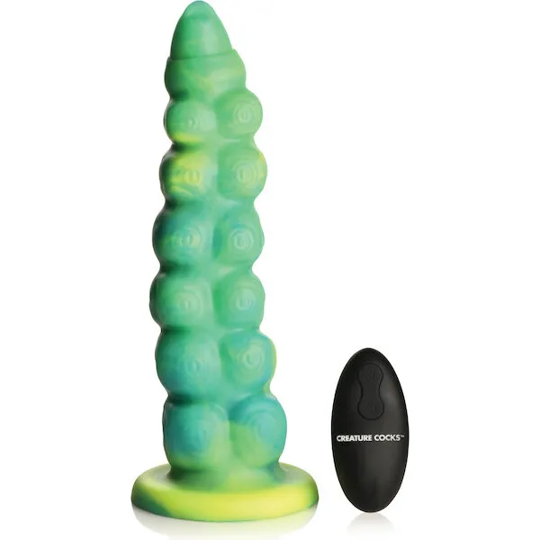 Creature-Cocks-Squirmer-Thrusting-and-Vibrating-Silicone-Dildo-w-Remote-Control-Multi-Color