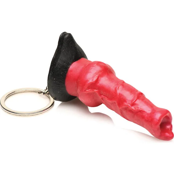 Creature-Cocks-Hell-Hound-Silicone-Key-Chain-Red