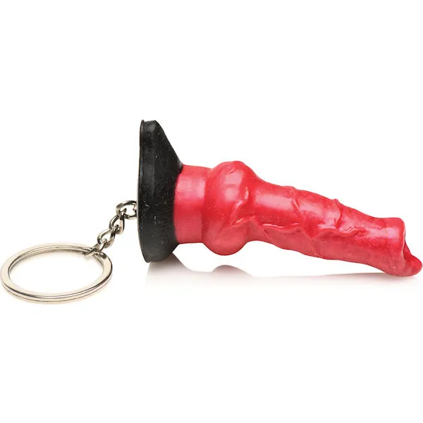 Creature-Cocks-Hell-Hound-Silicone-Key-Chain-Red