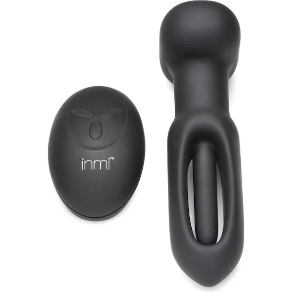 Inmi-Bum-Flick-Flicking-and-Vibrating-Silicone-Butt-Plug-w-Remote-Black