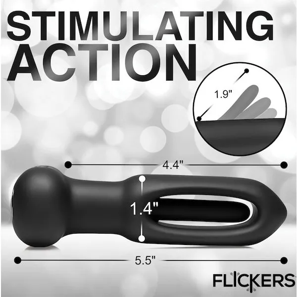 Inmi-Bum-Flick-Flicking-and-Vibrating-Silicone-Butt-Plug-w-Remote-Black